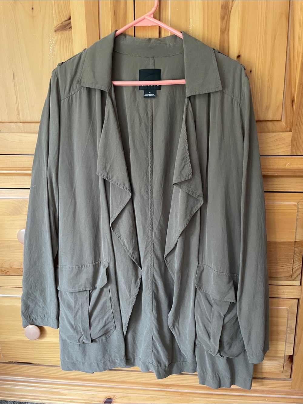 Trouvé Lightweight Draped Jacket - Olive